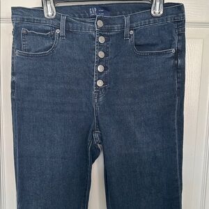 GAP Women's Dark Blue High Rise Flare Jeans 14/32R